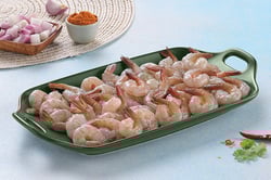 White Prawns / Naaran / Jhinga (30 to 40 count)  - Headless (with shell & tail) (480g to 500g Pack)