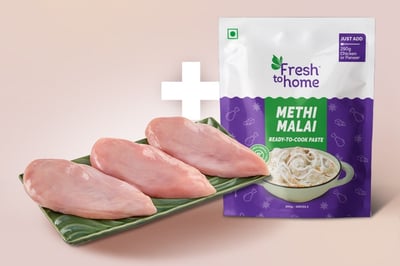 Combo: (Premium Boneless Chicken Breast Fillet 480g + Methi Malai Ready-To-Cook Paste 200g)