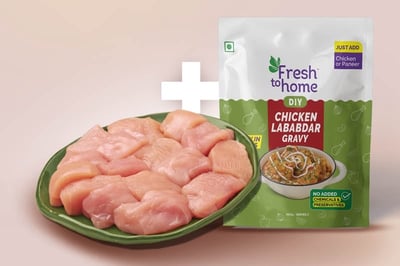 Combo: (Premium Chicken Breast Mini Bites Cubes 250g + Chicken Lababdar Ready-To-Cook Paste 200g)