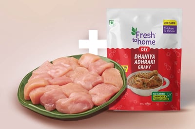 Combo: (Premium Chicken Breast Mini Bites Cubes 250g + 200g Dhaniya Adhraki Ready-To-Cook Paste)