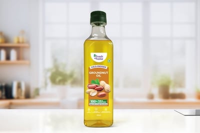 Cold-Pressed Groundnut Oil (500ml Bottle)