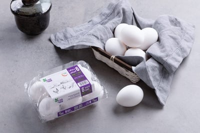 Eggs White/ بيض أبيض - Pack of 6 (Medium)