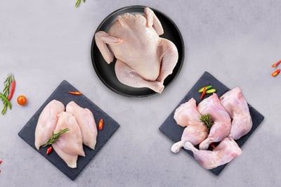 Triple Combo: (1kg With Skin Whole Chicken + 500g Chicken Breast Fillet + 500g Chicken Thigh Whole Leg Skinless ) 