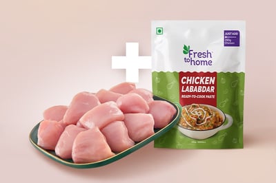Combo: (Premium Boneless Chicken Cubes 250g + Chicken Lababdar Ready-To-Cook Paste 200g)