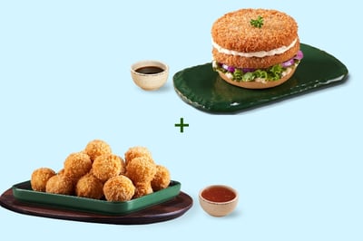 Combo: (Chicken Burger Patty 240g + Crunchy Chicken Popcorn 264g)