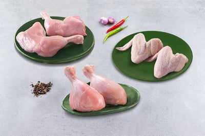 Chicken Mix Cut ( Wings,Drumstick Skinless and Thigh Skinless ) - 380g to 420g Pack