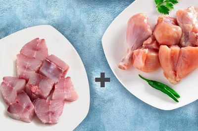 Combo: (480g of Premium Chicken Skinless Curry Cut + 500g Mahi Mahi Curry Cut)