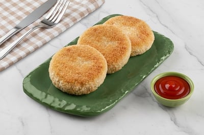 Chicken Cheese Cutlet (3pcs, Freshly Frozen, Ready to Heat & Eat, Microwave ready)