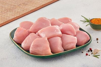 Premium Boneless Antibiotic-residue-free Chicken - Cubes (480g to 500g Pack)
