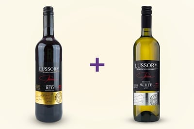 Lussory Premium White Wine (0% Alcohol) 750ml + Lussory Premium Red Wine (0% Alcohol) 750ml