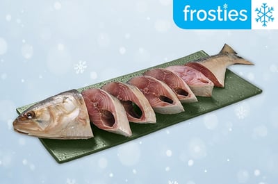 Frozen Hilsa / Ilish - (Whole Fish Size 1.1kg-1.2kg) (Cleaned, Bengali Round cut) 1pc