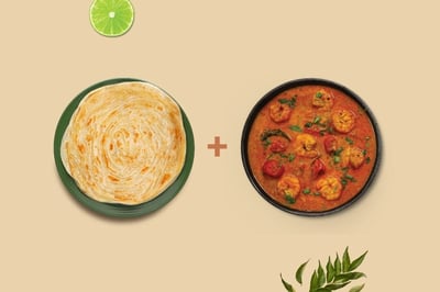 Combo: (Kerala Paratha + Kerala Prawn Curry )