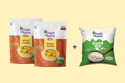 Combo: (2 Packs DIY Moru Curry 200g + Freshtohome Curd 425g Pack) 