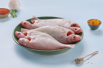 Pink Perch / Kilimeen / Sankara Meen / Thread Finned Bream (Small) - Whole Cleaned (460g to 500g Pack)