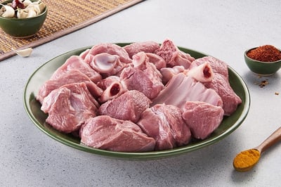 Premium Indian Mutton - Curry Cut Trimmed With No Fat (480g to 500g Pack)