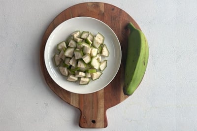 Raw Banana Diced (4 Cut - 250g Pack)