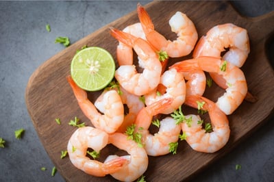 Premium Red Scalded Prawns - Tail On (280g to 300g Pack)