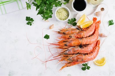 Premium Red Scalded Prawns - Whole (480g to 550g Pack)