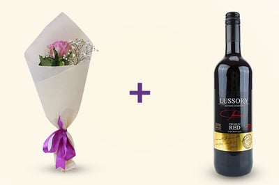 Royal Lady (Purple Rose) + Red Wine (750ml)