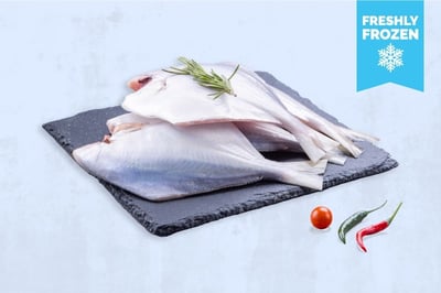 White Pomfret / Silver Pomfret / Avoli - Whole Cleaned (Freshly Frozen, 480g to 550g Pack)