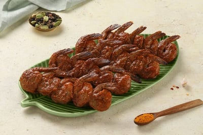 Skewered Tandoori Prawns (250g Pack)