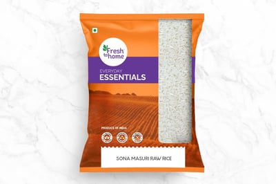 Sona Masuri Raw Rice (1Kg Pack)