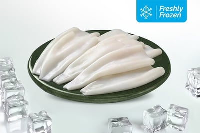 Squid / Koonthal Tubes (400g to 430g Pack, Freshly Frozen, IQF)