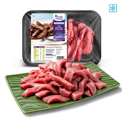 Veal Boneless Strips (IN) (280g to 300g Pack, Freshly Frozen)