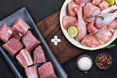 Combo: (1kg Premium Tender & Antibiotic-residue-free Chicken Skinless Curry Cut + 500g Yellow Fin Tuna / Kera Curry Cut)