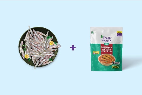 Combo: (500g Anchovy / Natholi (Large) Whole Cleaned + 200g DIY Tamarind & Coconut Fish Curry)