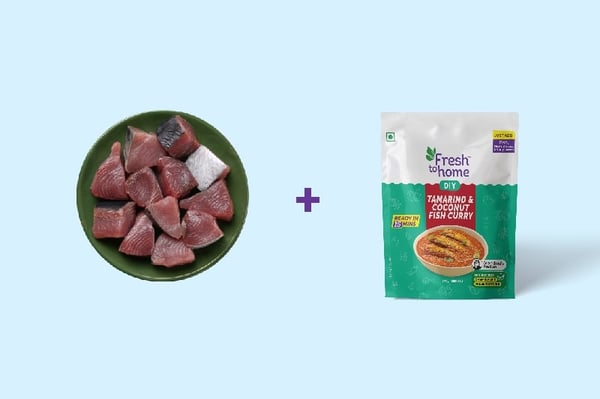 Combo: (500g Yellow Fin Tuna / Kera Curry Cut + 200g DIY Tamarind & Coconut Fish Curry)
