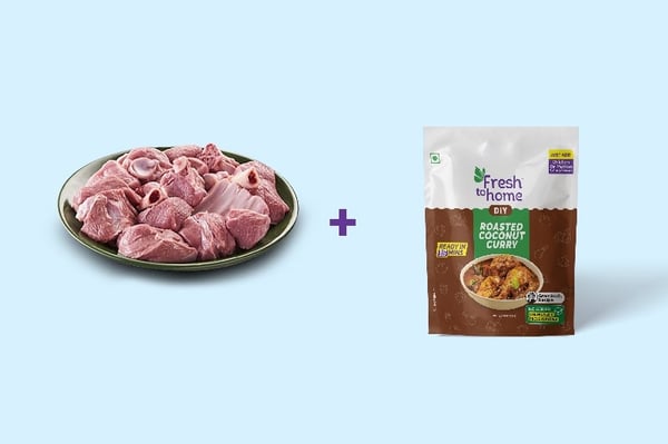 Combo: (500g Premium Tender Goat Curry Cut + 200g DIY Roasted Coconut Curry)