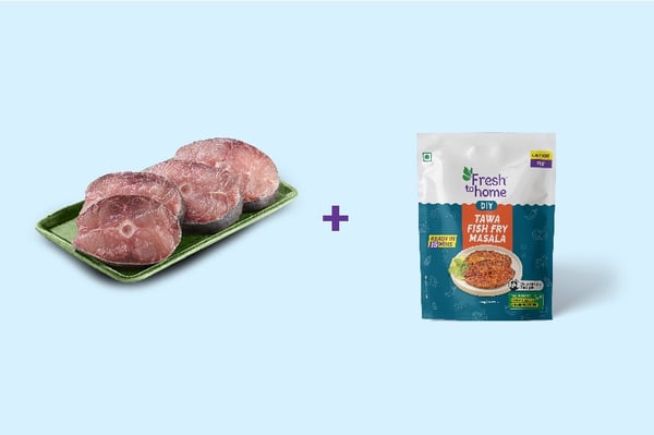 Combo: (480g Large Catfish / Etta Koori Steaks + 200g Tawa Fish Fry Masala)
