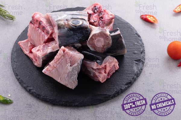 King Fish / سمك كنعد / Seer Fish - Head & Tail Curry Cut (Medium Size)