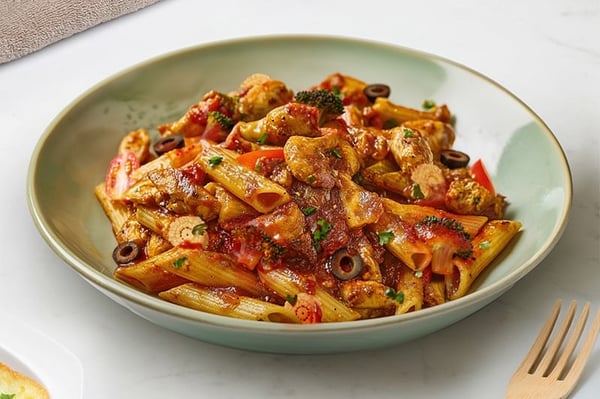 Chicken Arrabbiata Penne Pasta (300g Pack, Ready to Heat & Eat, Microwave ready)