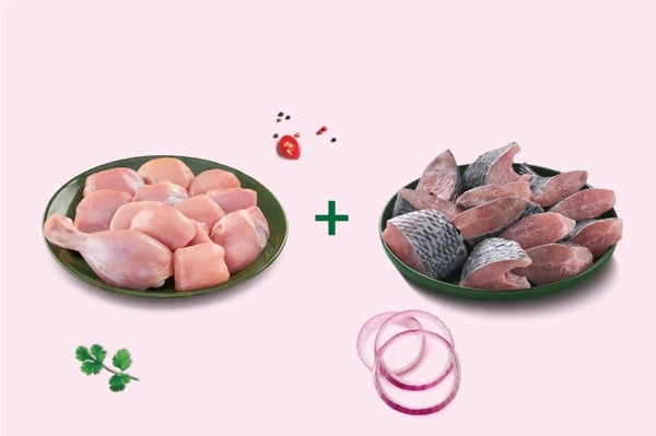 480g Chicken Skinless Curry Cut + 500g Tilapia Curry Cut
