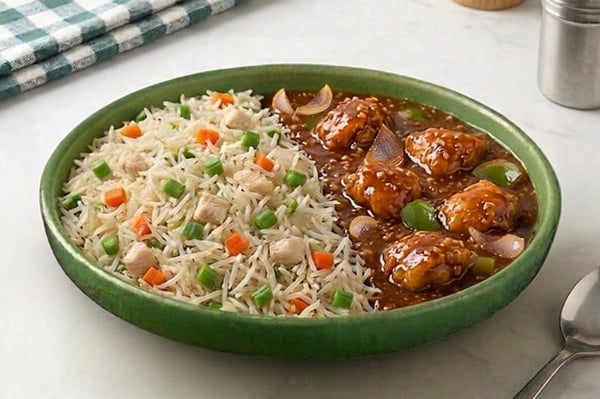 Chicken Fried Rice & Chilli Chicken (400g Pack, Ready to Heat & Eat, Microwave ready)