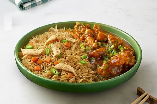 Chicken Fried Rice & Chilli Chicken (400g Pack, Ready to Heat & Eat, Microwave ready)