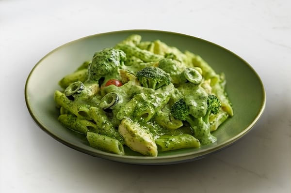 Chicken Pesto Penne Pasta (300g Pack, Ready to Heat & Eat, Microwave ready)