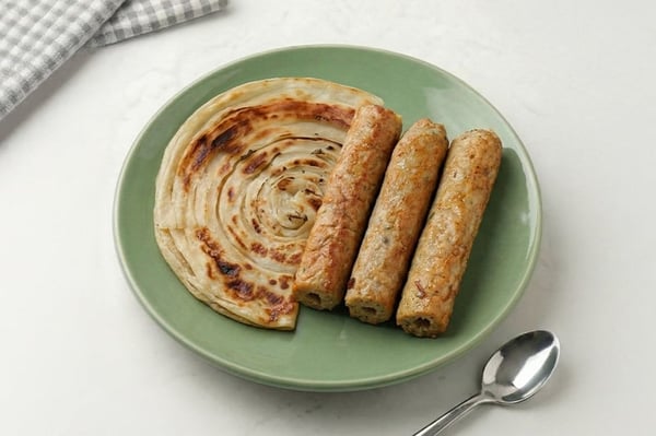 Chicken Seekh Kebab & Paratha (Freshly Frozen, Ready to Heat & Eat, Microwave ready)