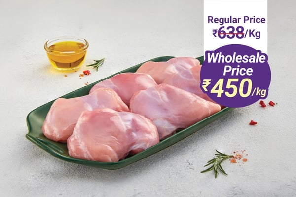 Premium Tender Chicken Thigh Boneless (6Kg Pack)