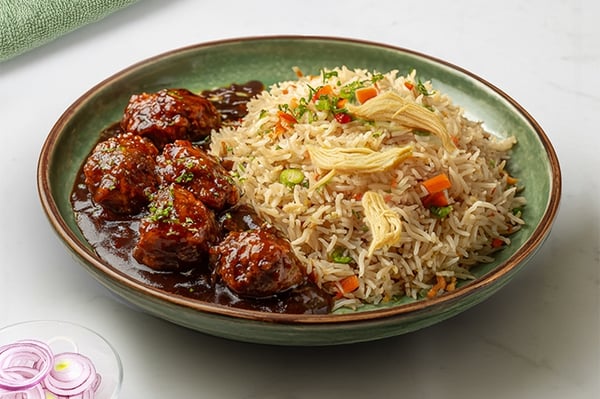 Chicken Fried Rice & Chicken Manchurian (400g Pack, Ready to Heat & Eat, Microwave ready)