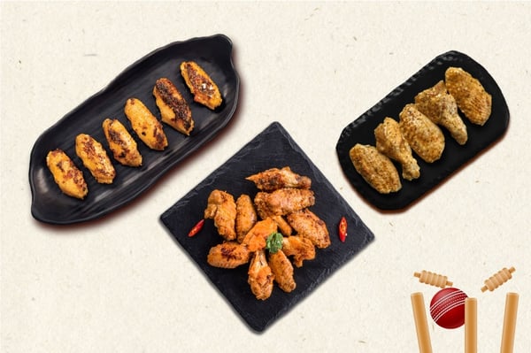 Wings Platter: (350g Honey Mustard Chicken Wings + 350g Peri Peri Chicken Wings + 350g Lemon Pepper Wings)