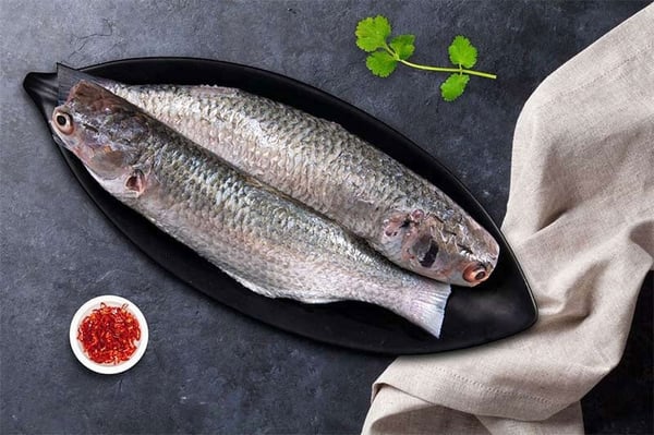 Striped Mullet / Kanambu / Pashe / Boi / Flathead Grey Mullet - Whole cleaned (Kolkata fish, 5g to 30g) (480g to 500g Pack)