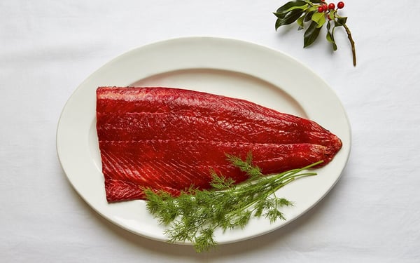 Norwegian beetroot & orange smoked salmon - 100g Pack