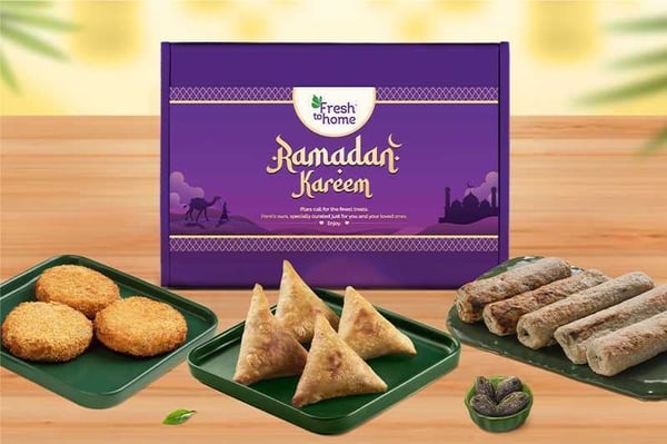 Iftar Combo :(200g Chicken Seekh Kebab + Pack of 3 Chicken Cutlets  + Pack of 4 Chicken Samosas + 40g Safawi Dates)