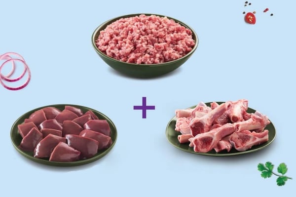 Triple Combo: (250g Premium Goat Mince / Kheema + 230g to 250g Premium Goat Liver + 250g Mutton Soup Bones)