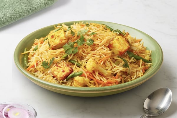Paneer Veg Pulao (Freshly Frozen, Ready to Heat & Eat, Microwave ready)