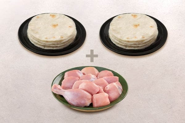 Combo Pack: (20pc Rice Pathiri + Premium Chicken Curry Cut 750g)