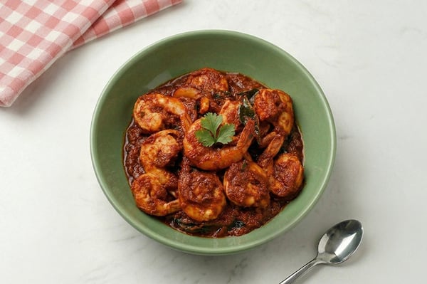Prawns Ghee Roast (120g Pack, Ready to Heat & Eat, Microwave ready)